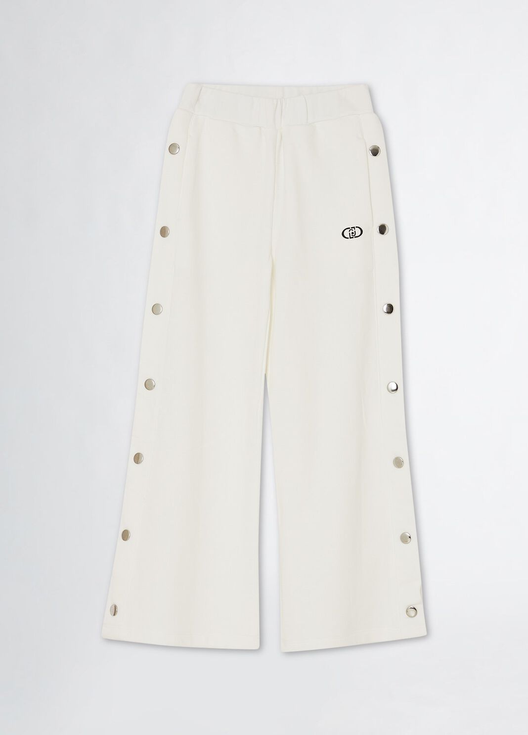 Fleece jogging bottoms with buttons white Liu Jo - large image number 0