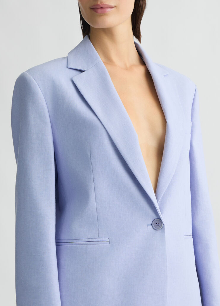 Linen and cotton blazer lavender Liu Jo - large image number 2 Linen and cotton blazer lavender Liu Jo - large image number 2