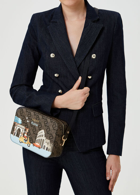 Crossbody bag with city Brown Liu Jo - large image number 1