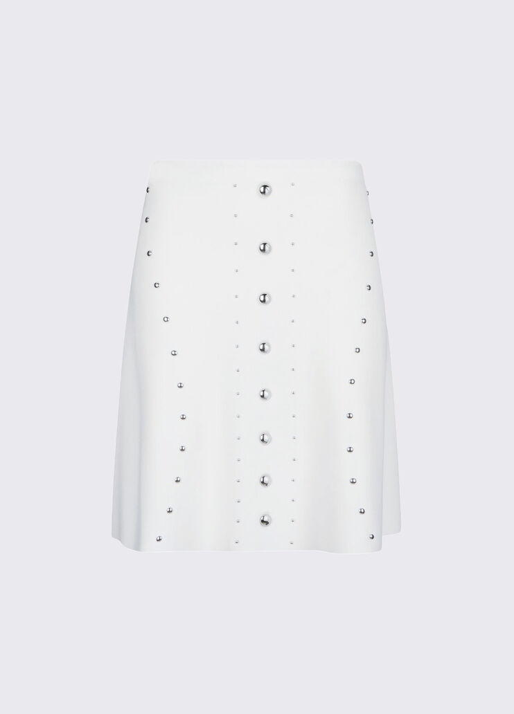 Knit skirt with studs white wool Liu Jo - medium