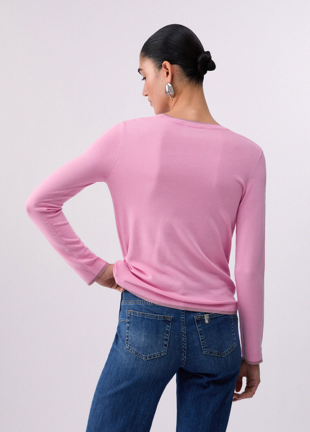 Pullover mit Schlitzen Pfirsich Liu Jo - large image number 1