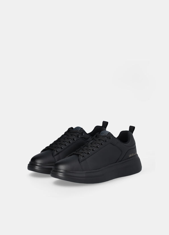 Leather platform sneakers black Liu Jo - large image number 1