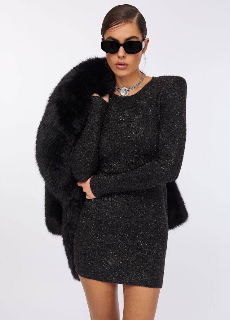 Robe en maille avec épaulettes noir Liu Jo - medium