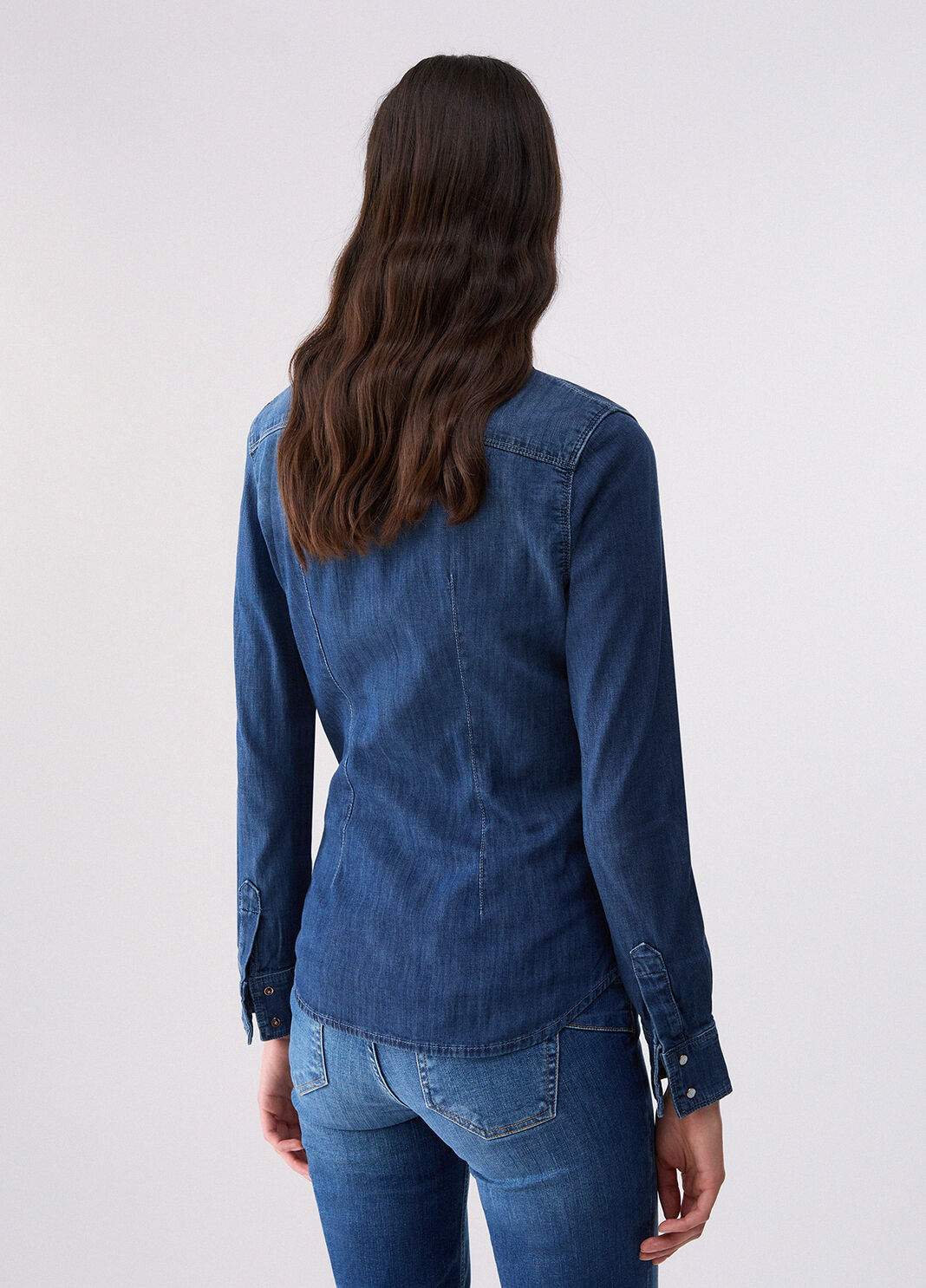 Denim shirt with embroidery blue denim Liu Jo - large image number 1