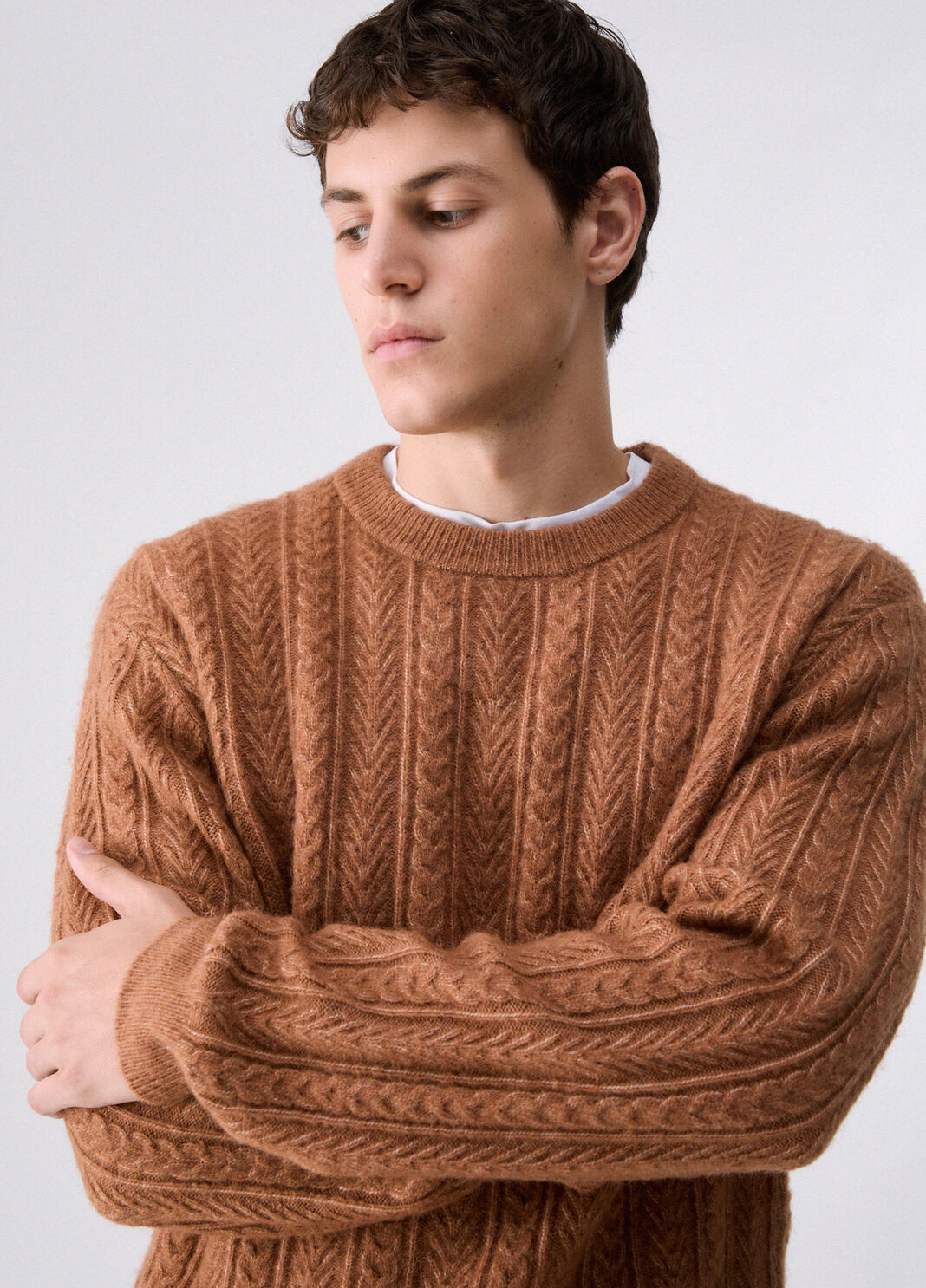 Pull en laine et alpaga beige Liu Jo - large image number 4