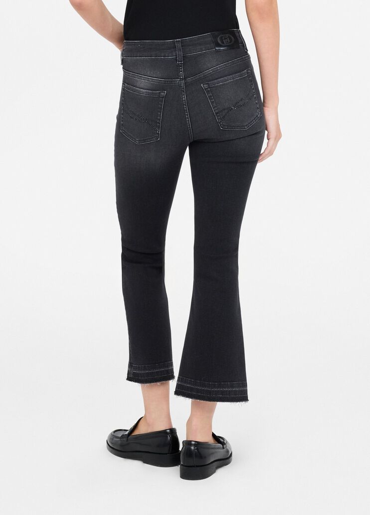 Liu Jo Better cropped bootcut jeans black denim Liu Jo - large image number 1 Liu Jo Better cropped bootcut jeans black denim Liu Jo - large image number 1