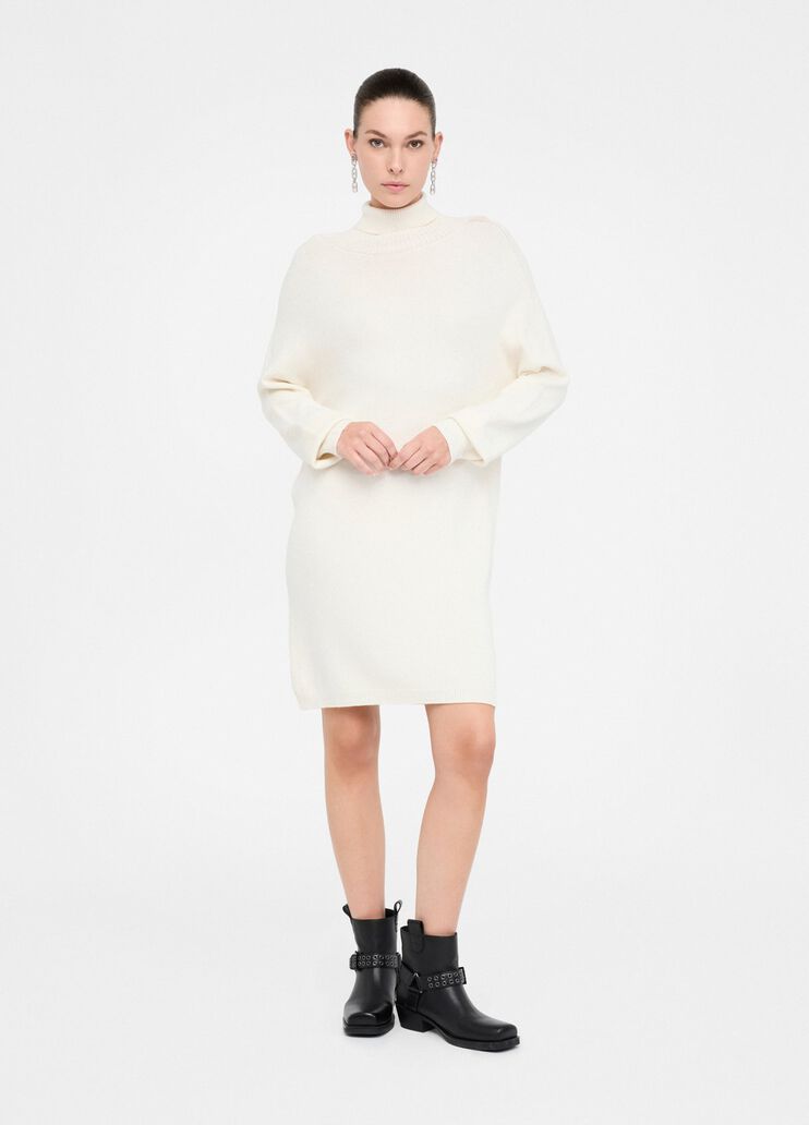 Knit dress with micro-sequins white wool Liu Jo - large image number 5 Knit dress with micro-sequins white wool Liu Jo - large image number 5