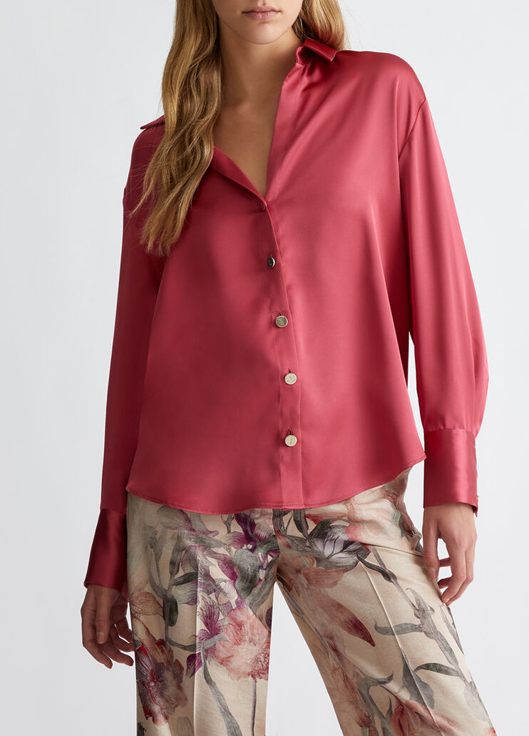 Chemise en satin rouge Liu Jo - medium