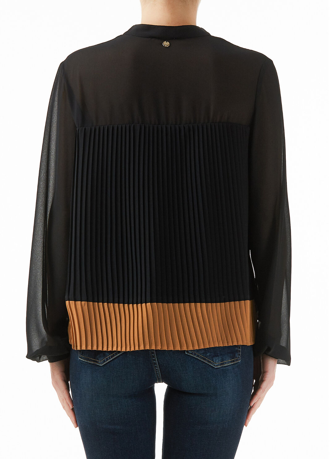 Pleated blouse Black/Caramel Liu Jo - large image number 1