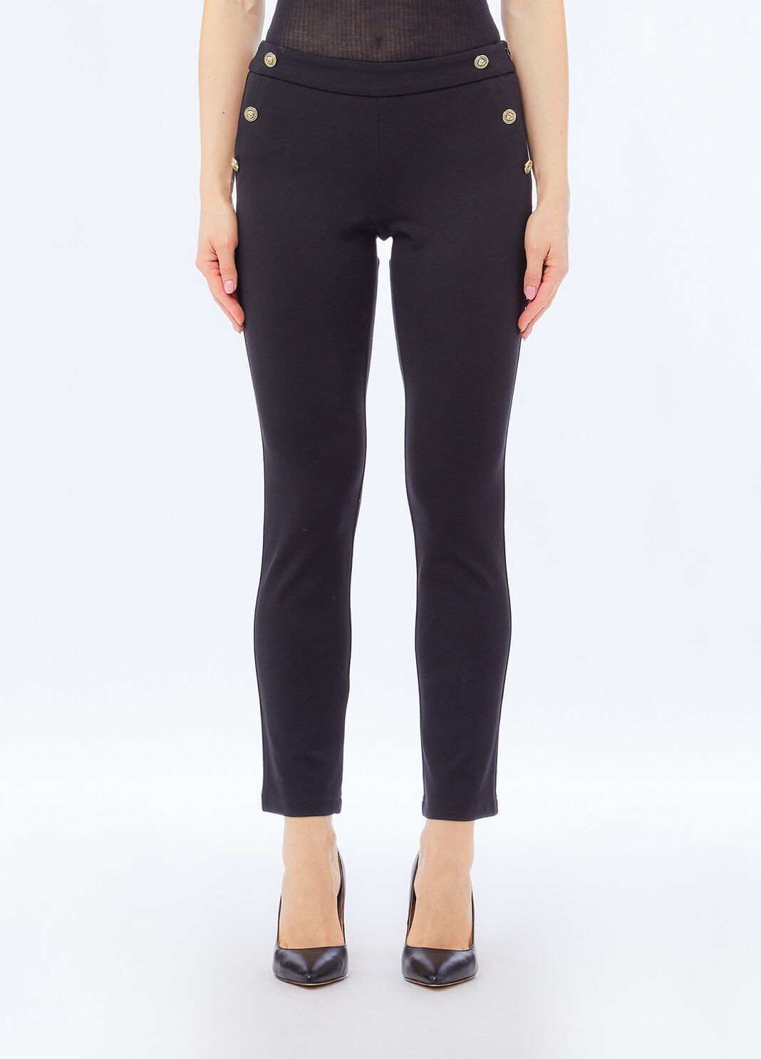 Skinny trousers with buttons black Liu Jo - large image number 0