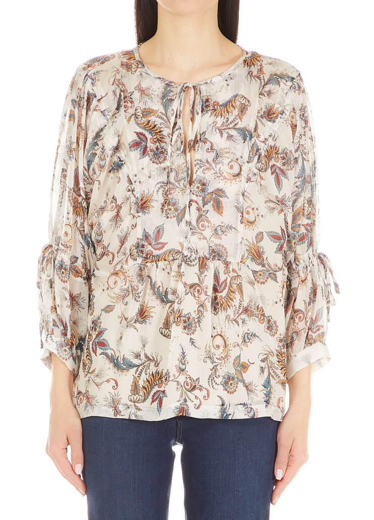 Bluse mit Bändern Paisley Liu Jo - large image number 0 Bluse mit Bändern Paisley Liu Jo - large image number 0