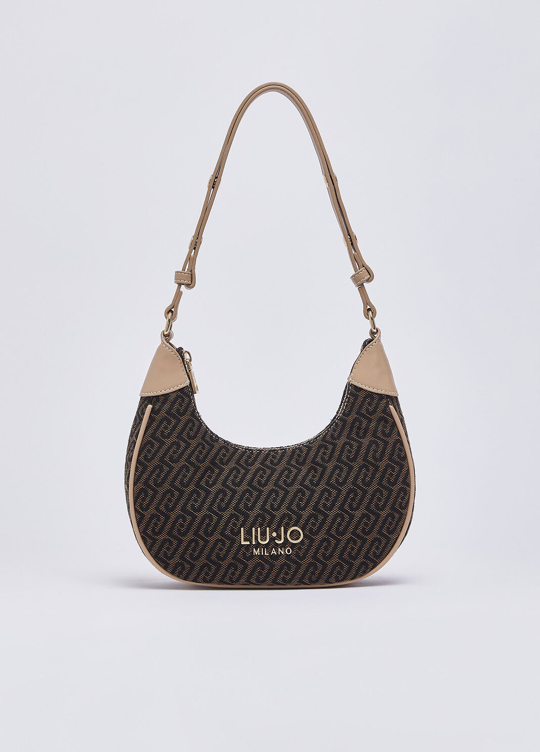 Small jacquard hobo bag dark brown Liu Jo - large image number 0