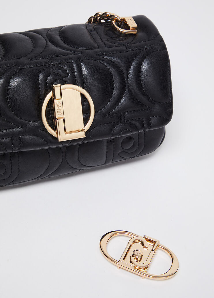 Mini-Matelassé-Schultertasche schwarz Liu Jo - large image number 3