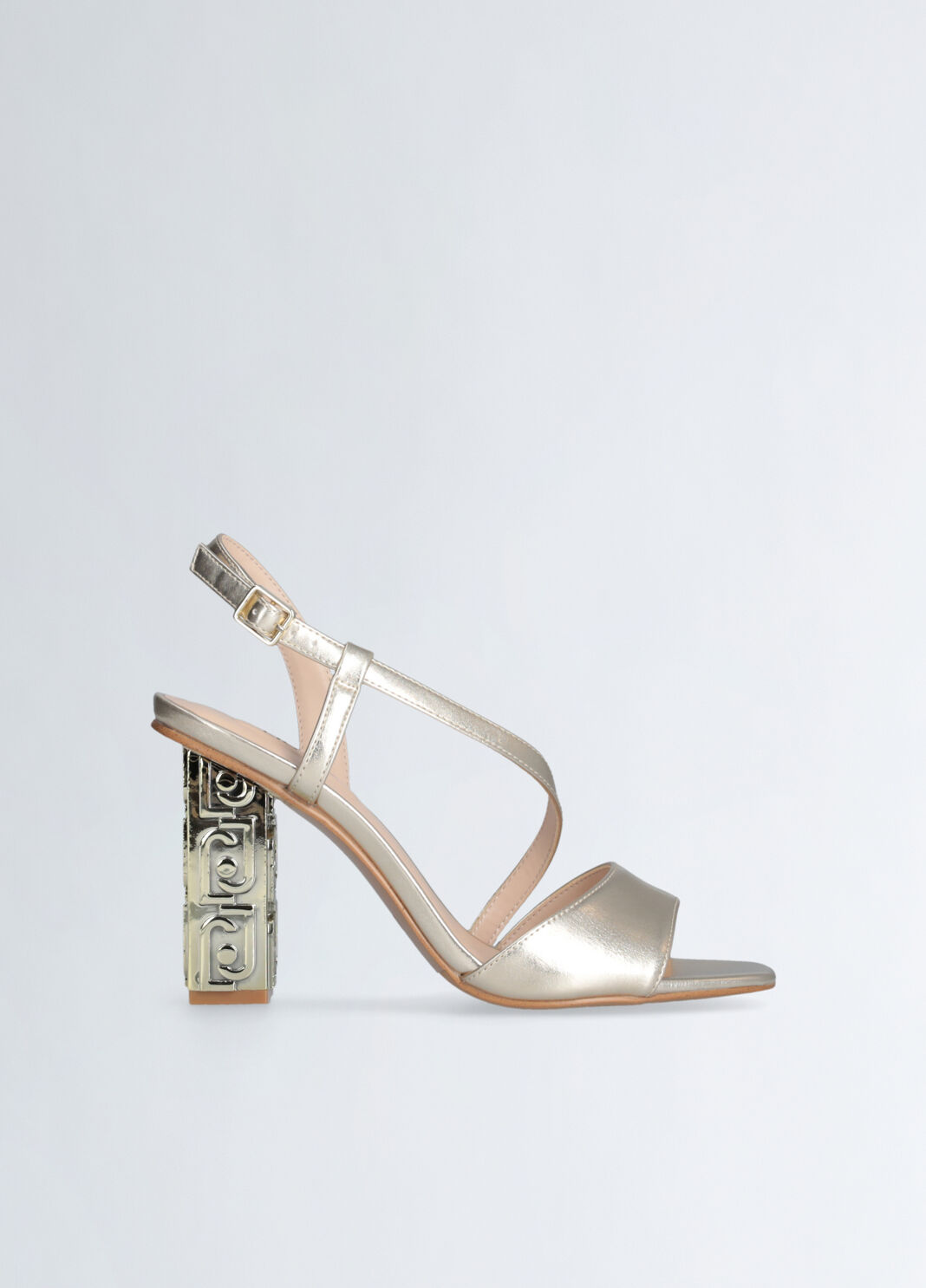 Sandals with branded heel gold Liu Jo - large image number 3