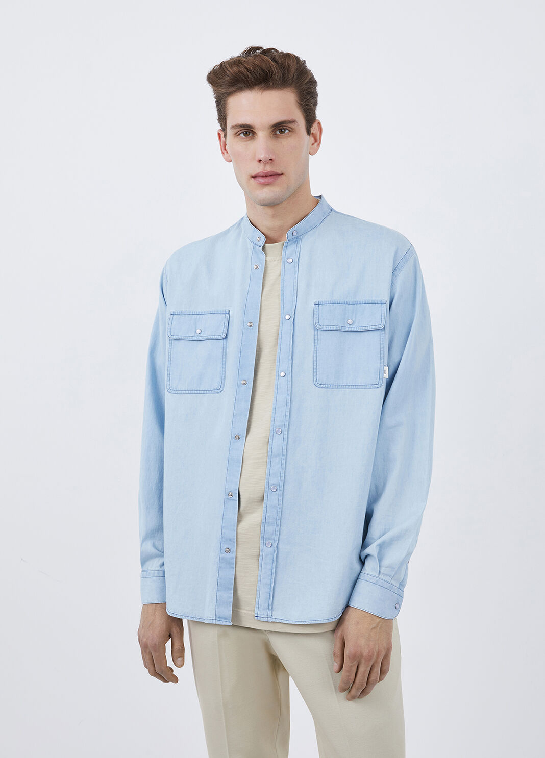 Camicia coreana in denim denim chiaro Liu Jo - large image number 0
