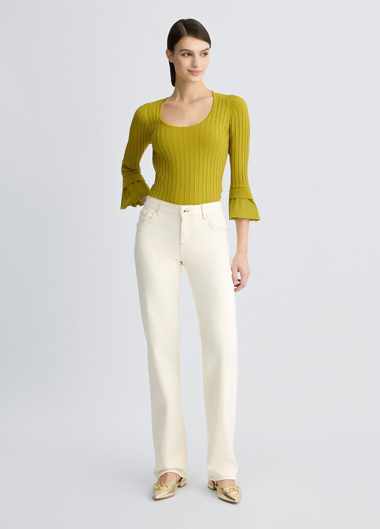 Gerade geschnittene Jeans Ecru Liu Jo - medium