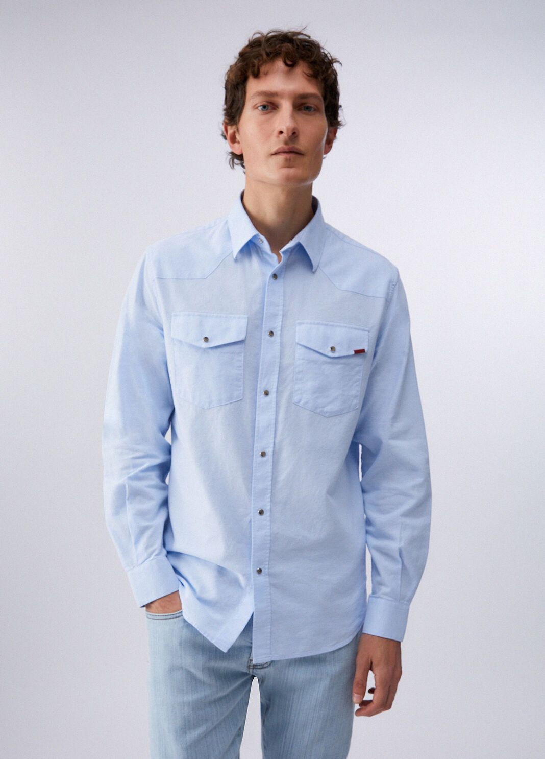 Oxford shirt with pockets light blue Liu Jo - large image number 0
