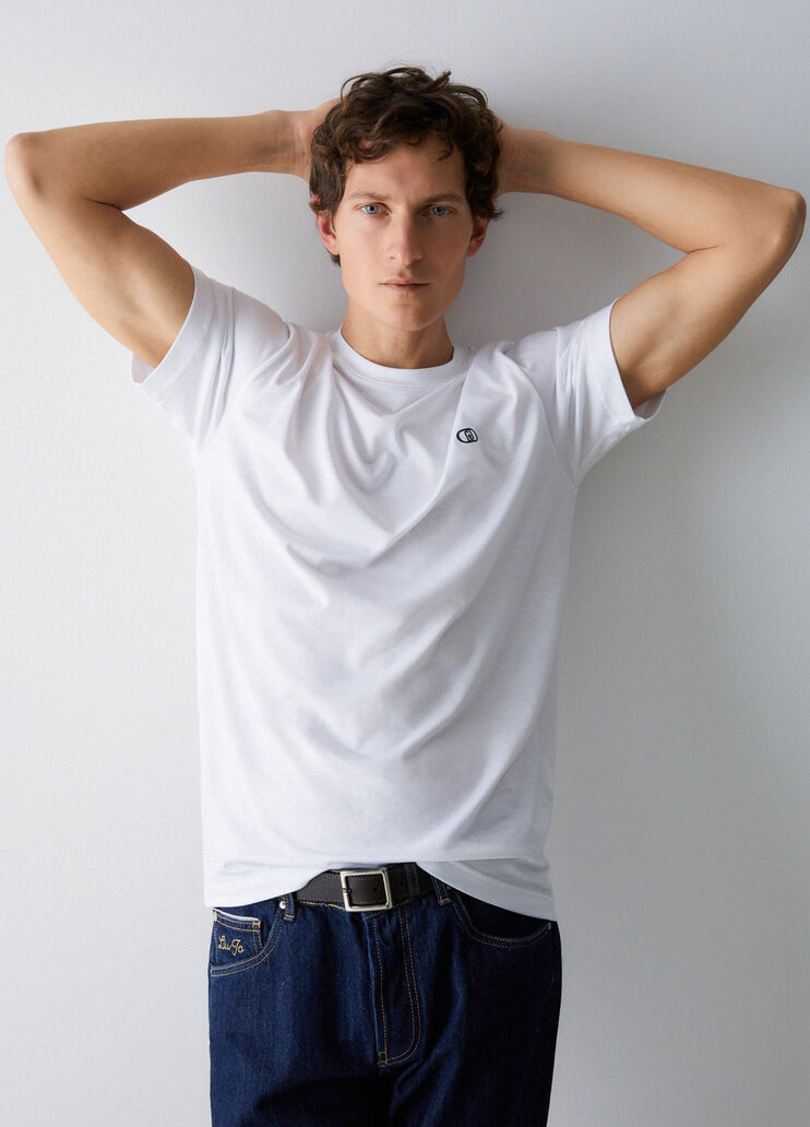 T-shirt with print logo white Liu Jo - medium