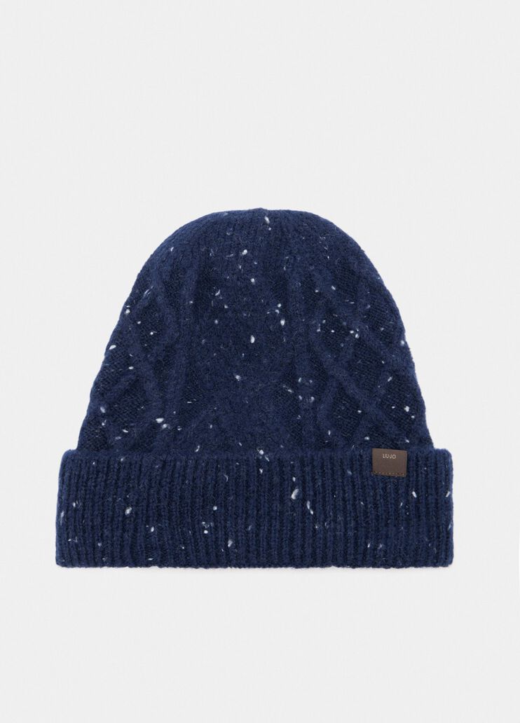 Gestrickte Beanie-Mütze Dunkelblau Liu Jo - medium Gestrickte Beanie-Mütze Dunkelblau Liu Jo - medium