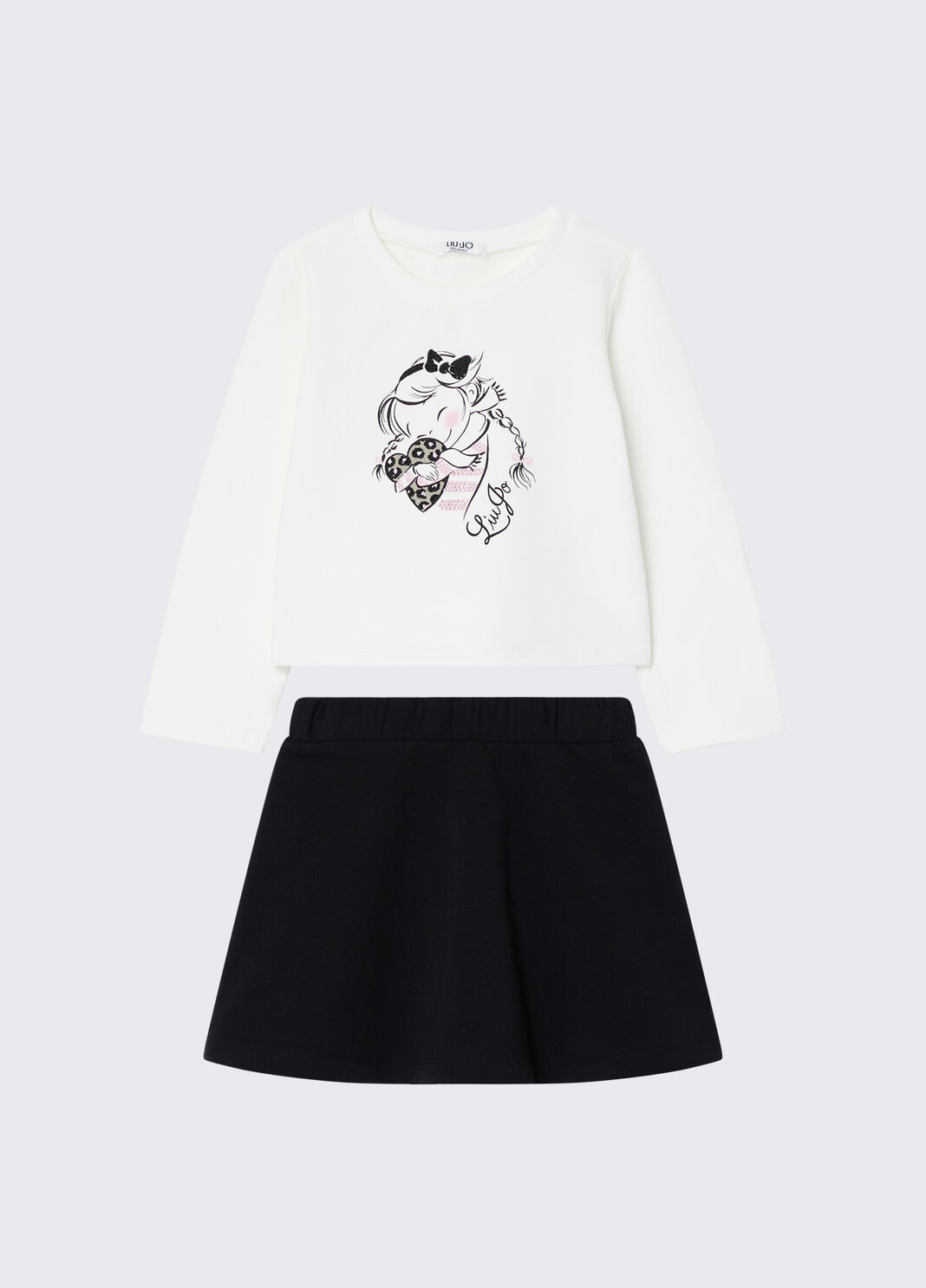 Sweatshirt and Skirt Set black and white Liu Jo - large image number 0