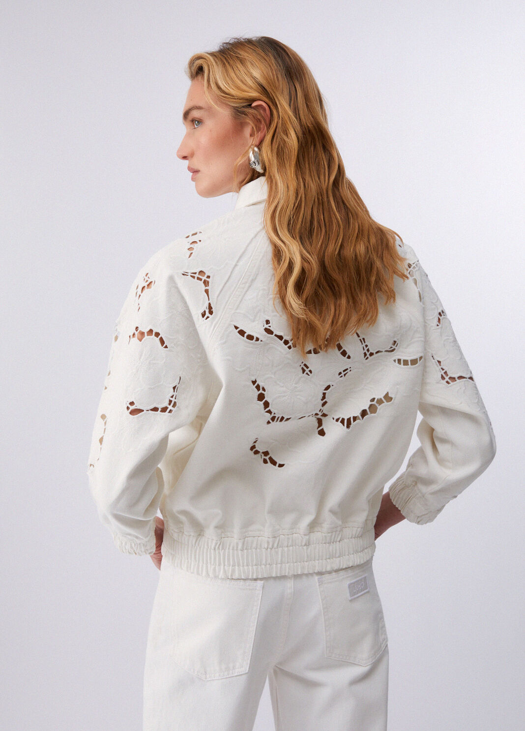 Jacke mit Lochstickerei Wollwei&szlig; Liu Jo - large image number 1