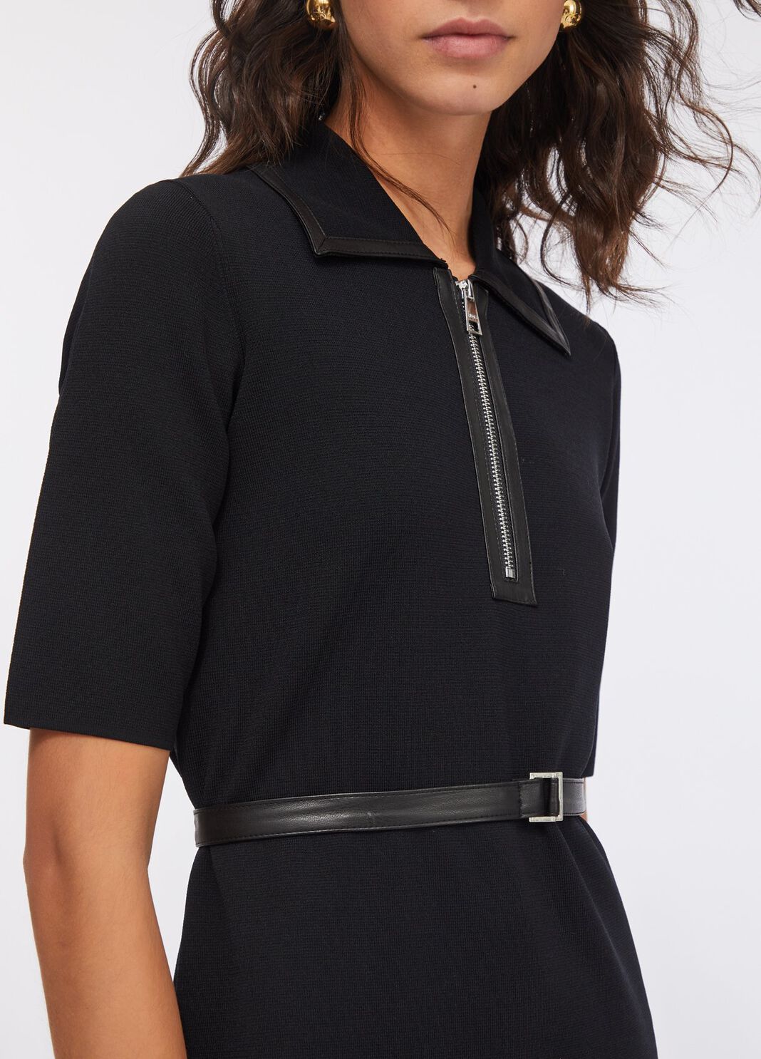 Dress in knit with belt black Liu Jo - large image number 2
