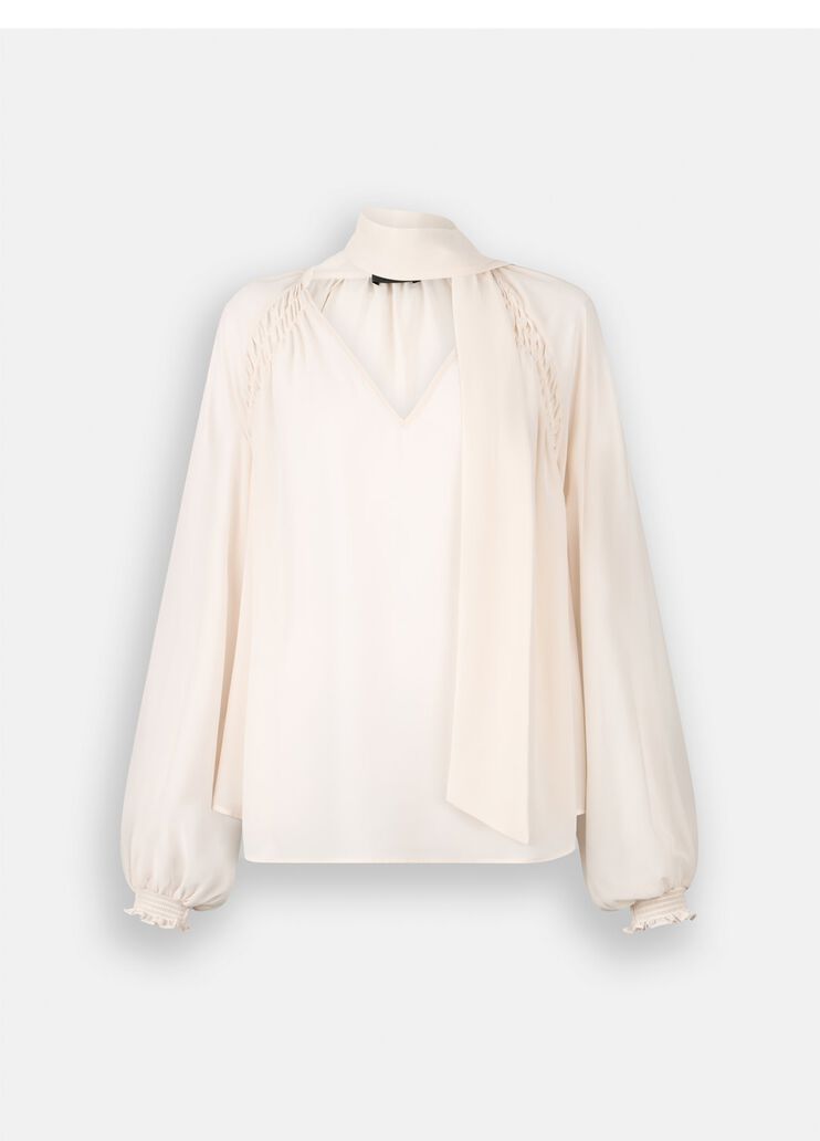 Bluse aus Georgette Elfenbein Liu Jo - large image number 6