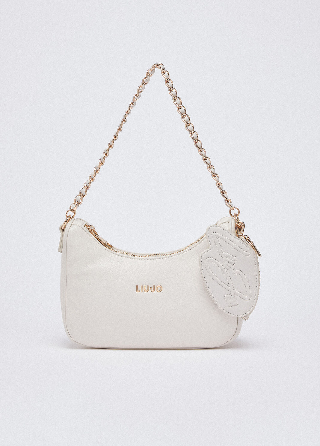 Sac hobo petit format avec porte-monnaie cr&egrave;me Liu Jo - large image number 1