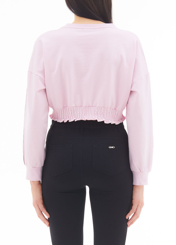 Felpa crop Liu Jo Better rosa chiaro Liu Jo - large image number 1