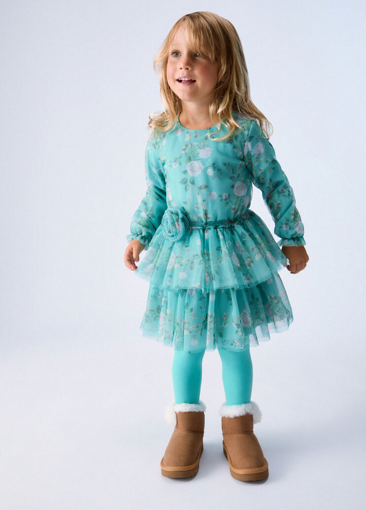 Short printed tulle dress green Liu Jo - medium