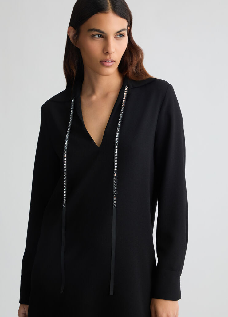 Dress with gemstones black Liu Jo - large image number 2 Dress with gemstones black Liu Jo - large image number 2