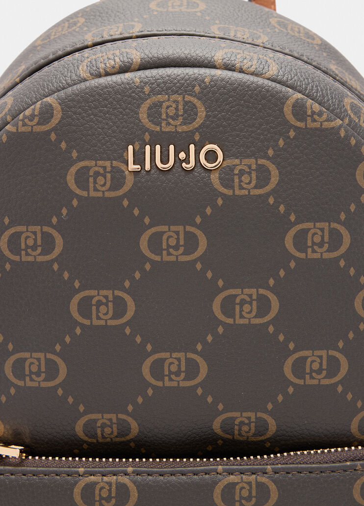Sac à dos format moyen avec logo pain d'épices Liu Jo - large image number 2 Sac à dos format moyen avec logo pain d'épices Liu Jo - large image number 2