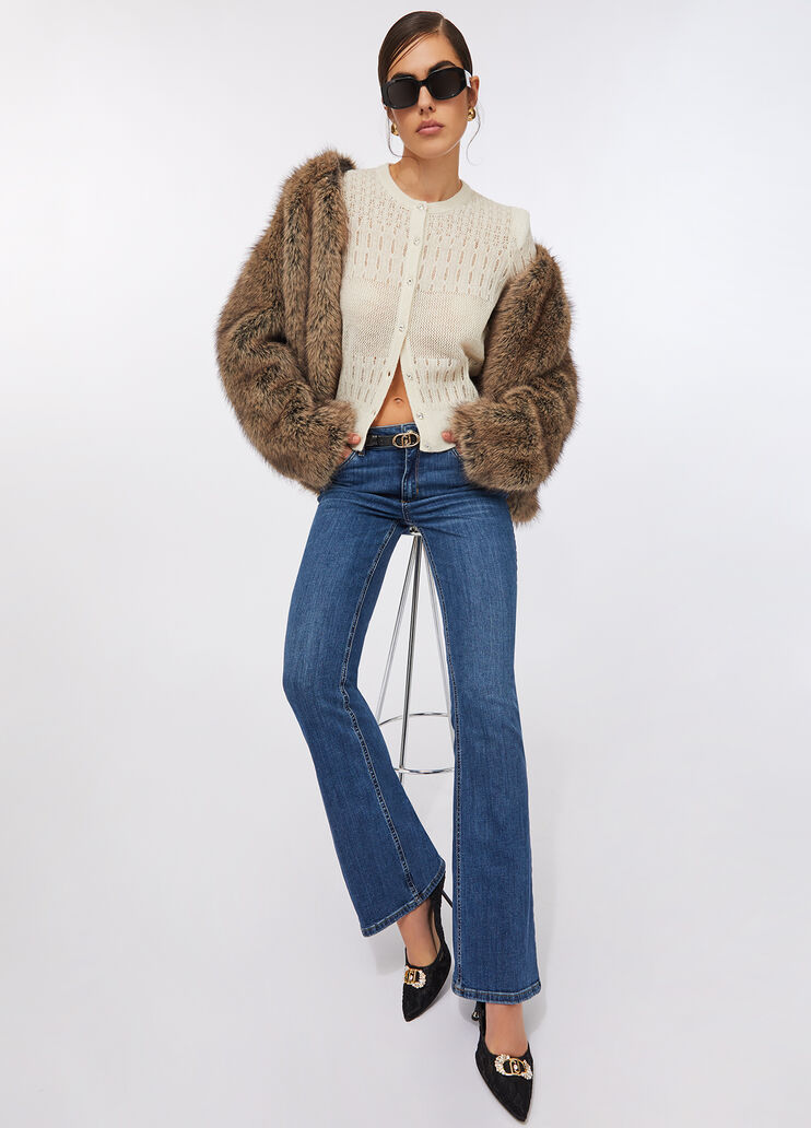 High-rise flared jeans dark blue denim Liu Jo - medium