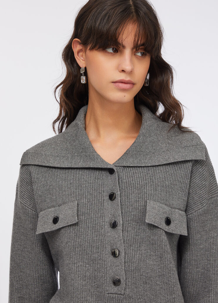 Jumper with maxi-neck grey Liu Jo - large image number 4