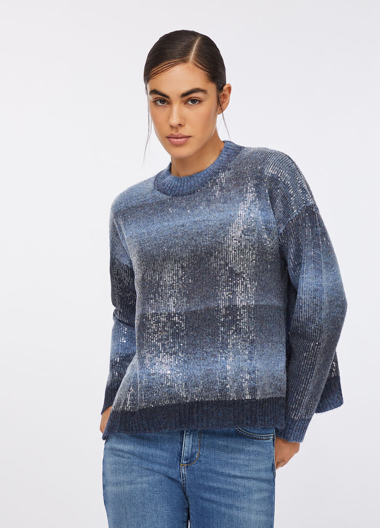 Jumper with sequins blue Liu Jo - large image number 0