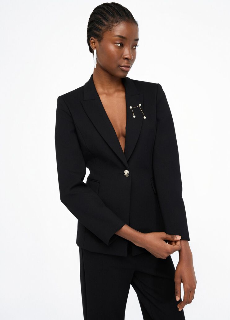 Blazer with brooch detail black Liu Jo - medium Blazer with brooch detail black Liu Jo - medium