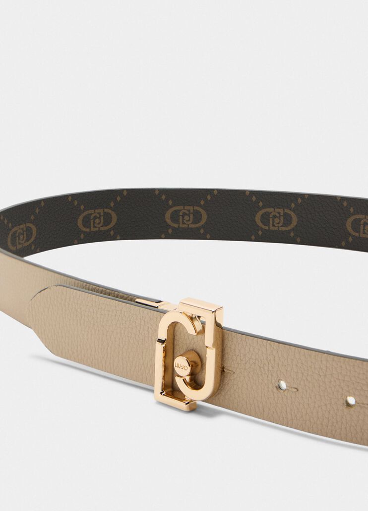 Reversible belt with logo beige Liu Jo - large image number 4