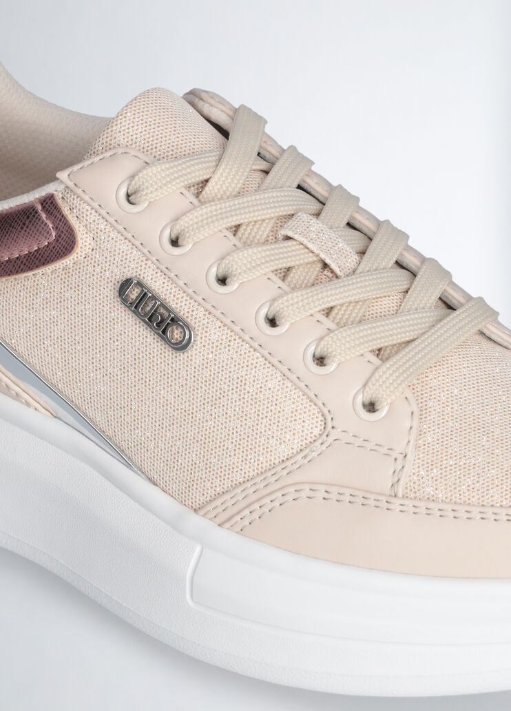 Shiny mesh platform sneakers beige Liu Jo - medium Shiny mesh platform sneakers beige Liu Jo - medium