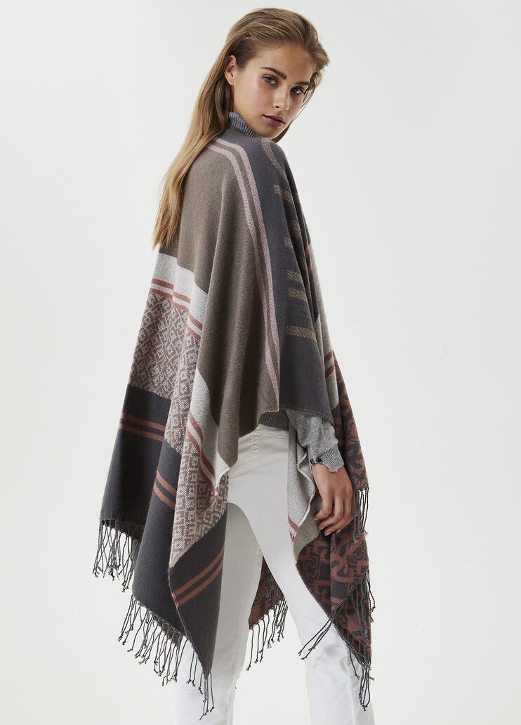 Poncho con logotipo Gris Liu Jo - large image number 4