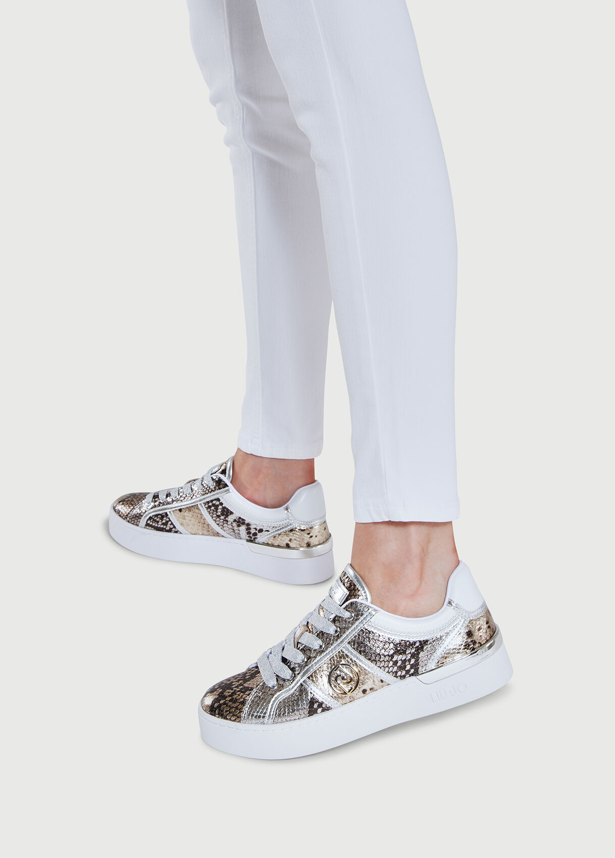 Snakeskin print sneakers Clearance