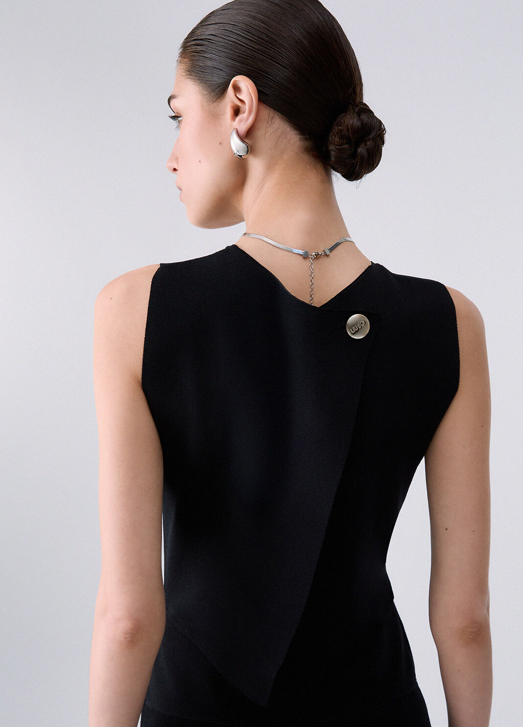Long knitted jumpsuit black Liu Jo - large image number 4