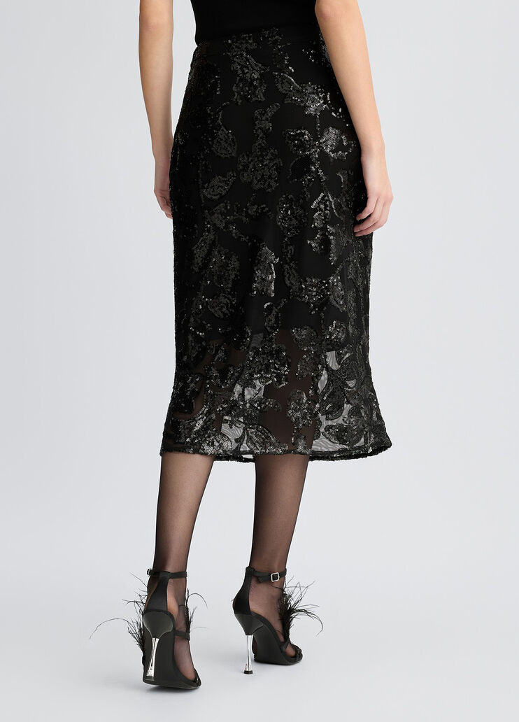 Embellished tulle midi skirt black Liu Jo - large image number 1 Embellished tulle midi skirt black Liu Jo - large image number 1