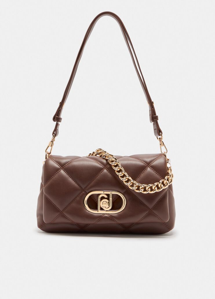 Mittelgroße Tasche LaPuffy aus Matelassé Dunkelbraun Liu Jo - medium Mittelgroße Tasche LaPuffy aus Matelassé Dunkelbraun Liu Jo - medium