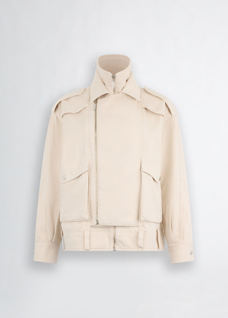Oversized jacket light beige Liu Jo - large image number 6 Oversized jacket light beige Liu Jo - large image number 6