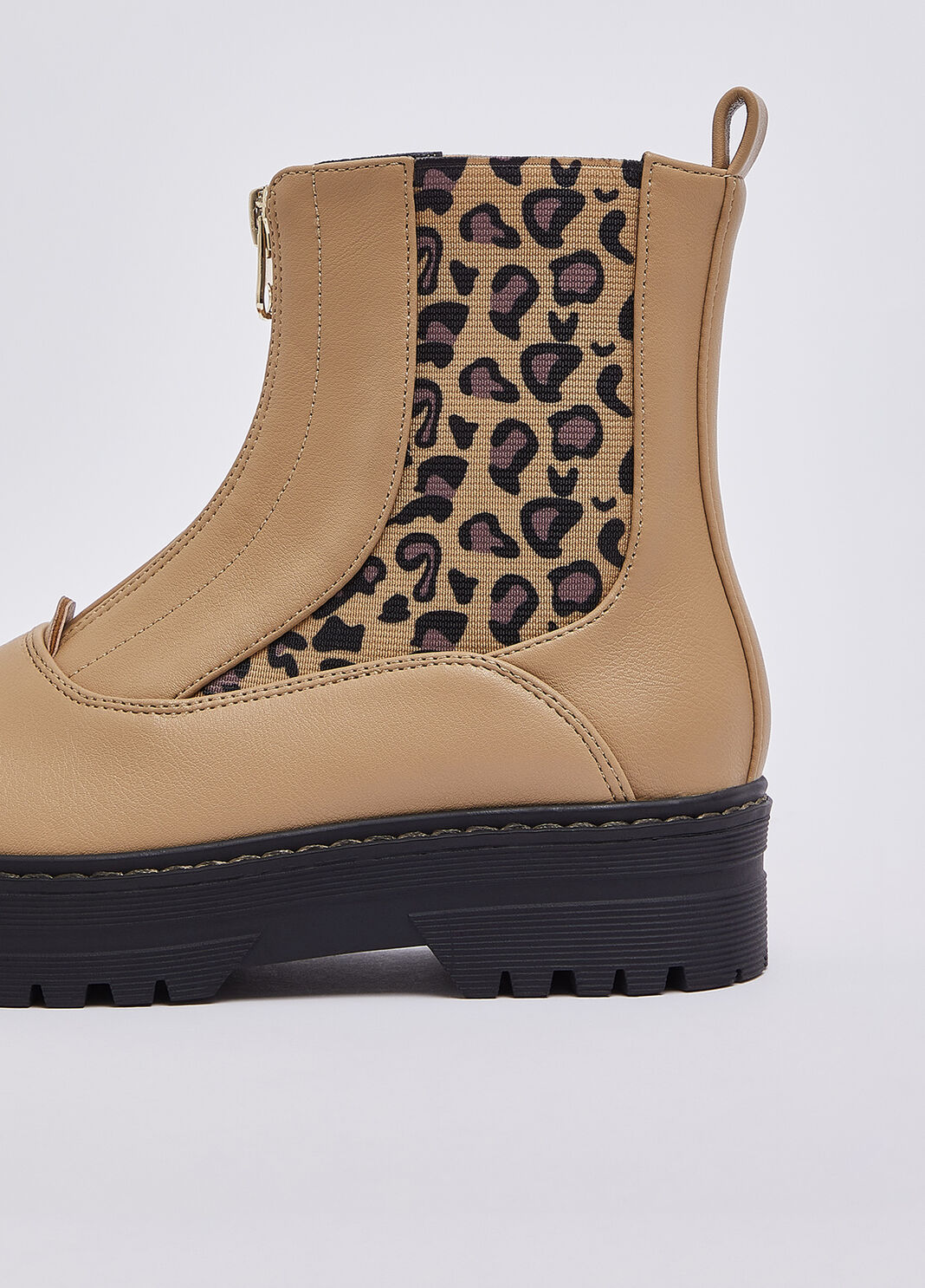 Stiefeletten mit Detail Animalprint Sand Liu Jo - large image number 4