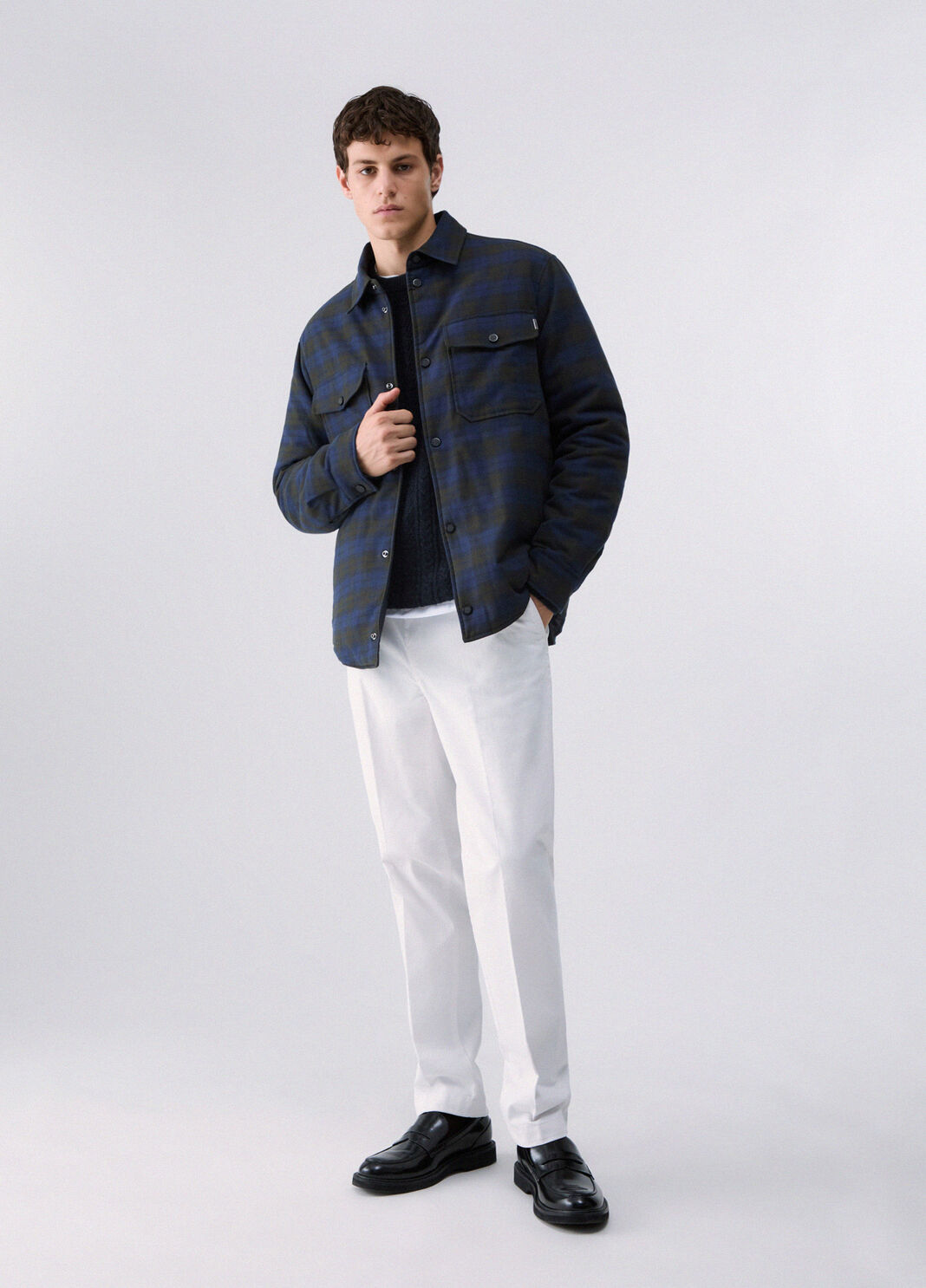 Tartan Overshirt brown/blue Liu Jo - large image number 5