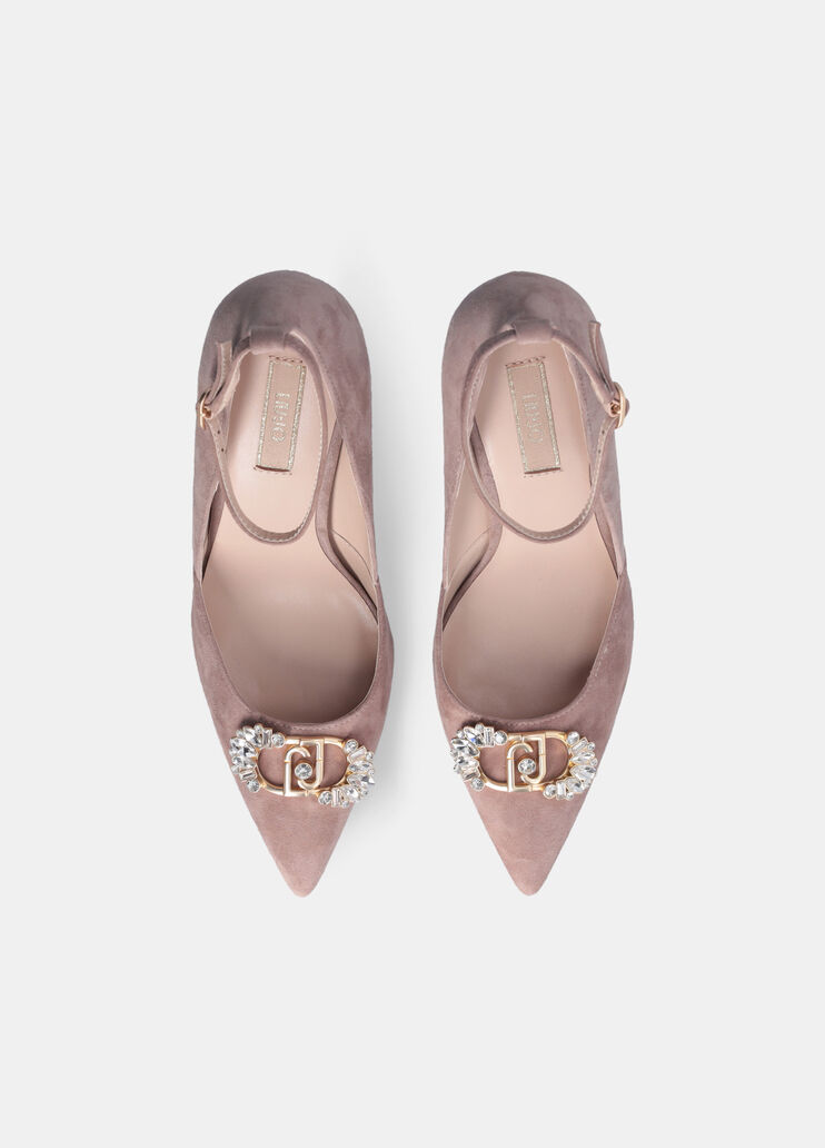Court shoes with jewel logo powder pink Liu Jo - large image number 4 Court shoes with jewel logo powder pink Liu Jo - large image number 4