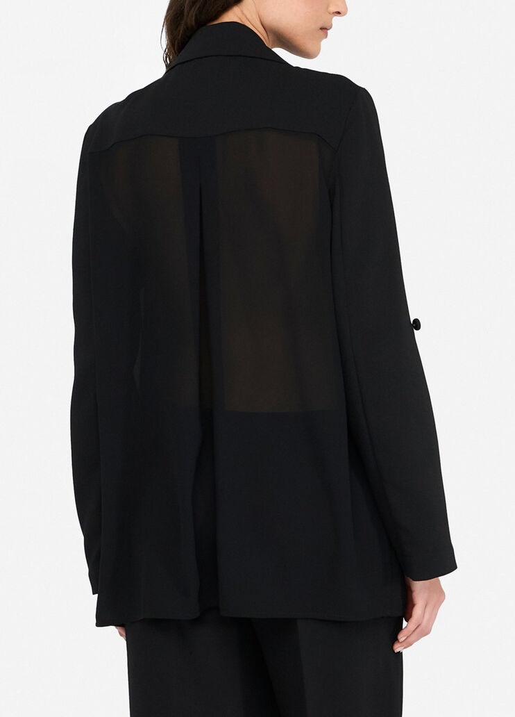 Blazer in envers satin black Liu Jo - medium