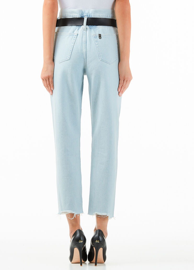 Paperbag waist mom fit jeans Blue denim Liu Jo - large image number 1 Paperbag waist mom fit jeans Blue denim Liu Jo - large image number 1