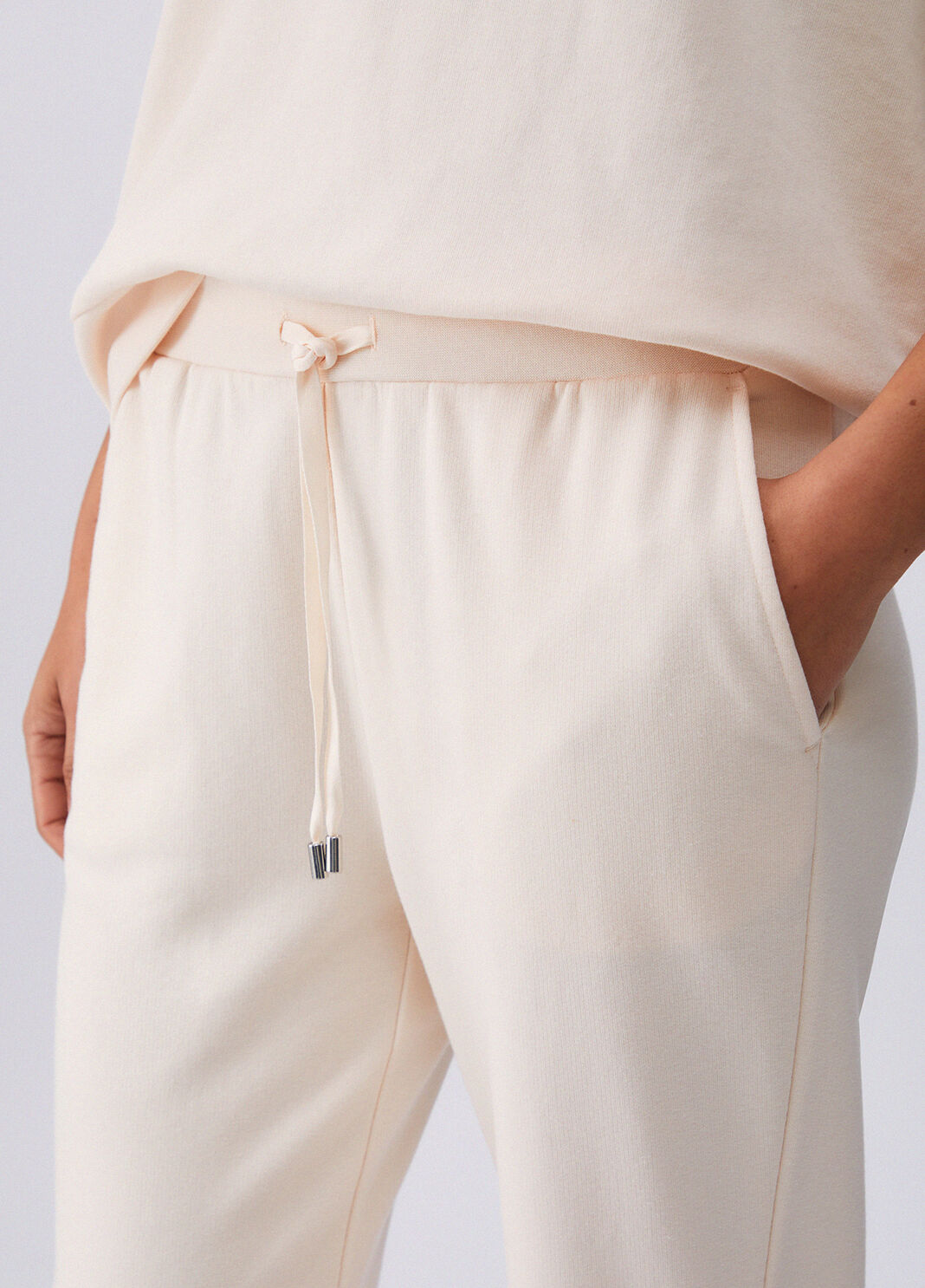 Pantalon molletonn&eacute; champagne Liu Jo - large image number 4